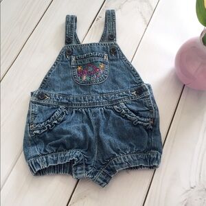 NWOT Baby Girl Jean and Embroidered Overall